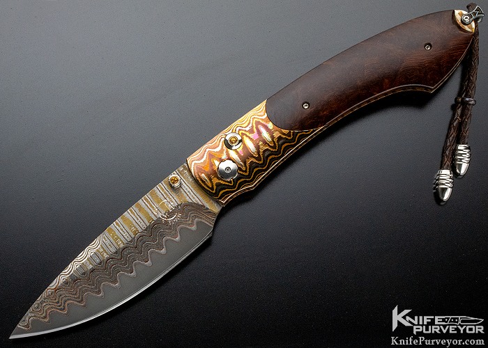 Bmk-50 Blue Bone Copper Engraved Handmade Damascus Steel Hunting Knife