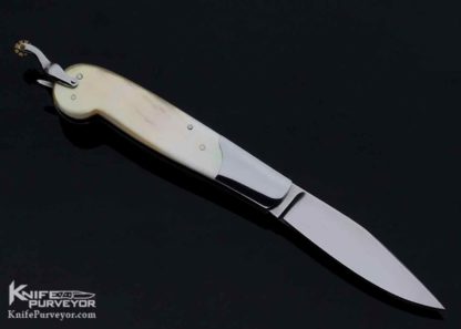 Andy Mills Custom Knife Gold Lip Pearl Tail Lock - Image 2