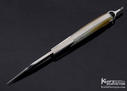 Andy Mills Custom Knife Gold Lip Pearl Tail Lock - Image 4