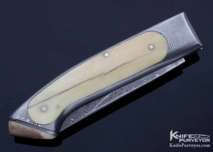 Charles Bennica Custom Knife Fossilized Walrus and Damasus Tail Lock - Image 8