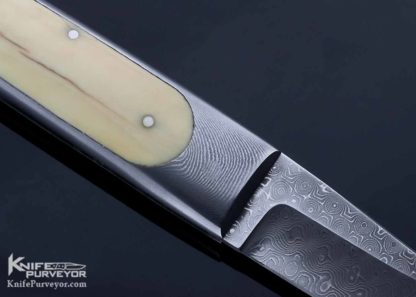 Charles Bennica Custom Knife Fossilized Walrus and Damasus Tail Lock - Image 5