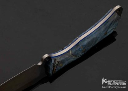 Busse Custom Knife Park Ranger with Blue Buckeye Burl - Image 3