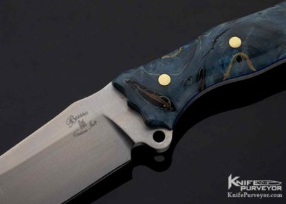 Busse Custom Knife Park Ranger with Blue Buckeye Burl - Image 5