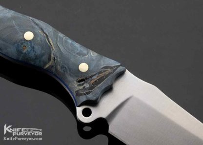 Busse Custom Knife Park Ranger with Blue Buckeye Burl - Image 2