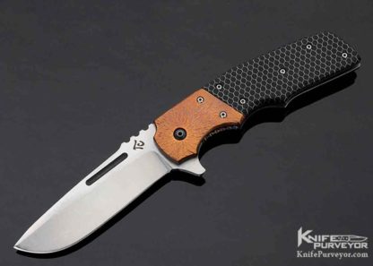 Coty Handley Custom Knife "Mission Critical" CTEK Textured Copper Frame Lock Flipper