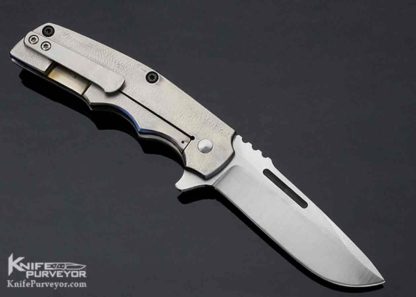 Coty Handley Custom Knife "Mission Critical" CTEK Textured Copper Frame Lock Flipper - Image 4