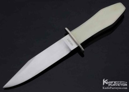 D.E. Henry Custom Knife Mammoth Interframe Bowie with Metal Scabbard #2 10789