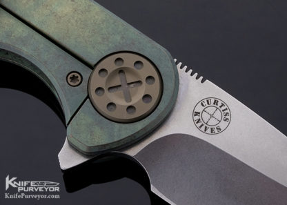 Dave Curtiss Custom Knife F3 Medium Wharny -Oval Tac Frame Lock Flipper - Image 8