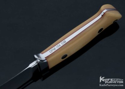 Elton Misner Custom Knife Bone Linen Micarta "Bob Loveless Design" Drop Point Hunter - Image 6