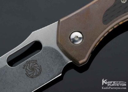 Gerry McGinnis Custom Knife Carbon Fiber & Titanium Pro-Line Hand Ground Frame Lock