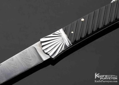 Ken Steigerwalt Custom Knife Fluted Pen Shell and Fluted Bolsters Lockback - Image 2