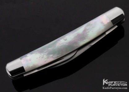 Reese Bose Custom Knife 2 Blade Congress Mother of Pearl Shell Slip Joint - Image 5