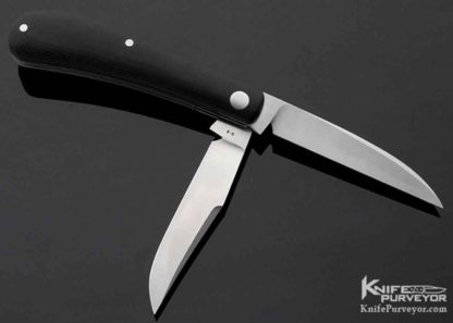 Reese Bose Custom Knife 2 Blade Micarta Wharncliffe Trapper - Image 8