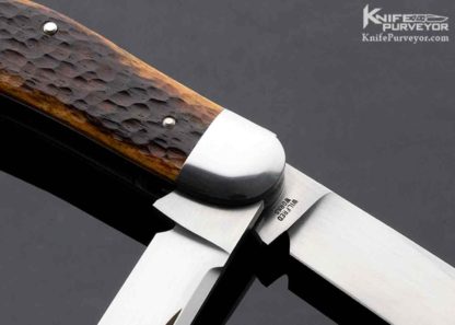 Reese Bose Custom Knife Jigged Bone 3 Blade Sowbelly Slip Joint - Image 8