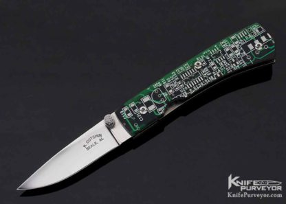 Roy Cutchin Custom Knife Computer Circuit Board Linerlock - Image 7