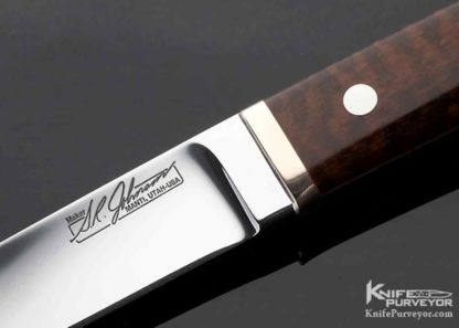 S.R. Johnson Custom Knife Snakewood and Mokume Hunter - Image 4