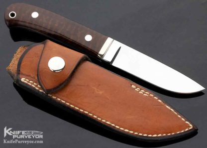 S.R. Johnson Custom Knife Snakewood and Mokume Hunter - Image 5