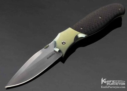 Sal Manaro Custom Knife Deluxe Rush Carbon Fiber Linerlock 10768 Open