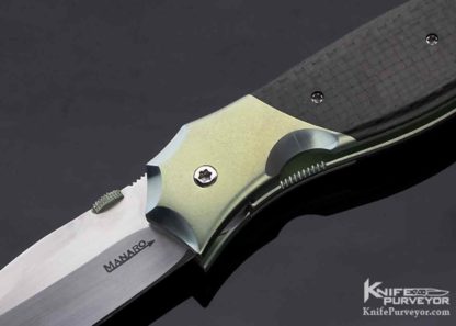 Sal Manaro Custom Knife Deluxe Rush Carbon Fiber Linerlock 10768 Open Close