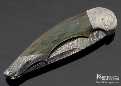 Stan Wilson Custom Knife Damascus Double Action Auto - Image 2