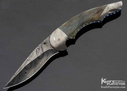 Stan Wilson Custom Knife Damascus Double Action Auto - Image 5