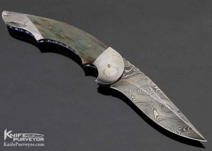 Stan Wilson Custom Knife Damascus Double Action Auto - Image 4