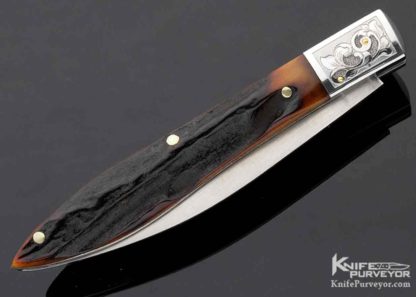 Tim Britton Custom Knife Engraved Stag "Pinfish" Slip Joint Engraved by Jim Small - Image 3