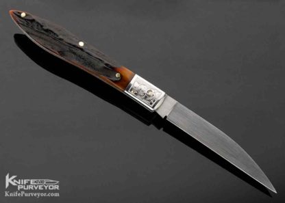 Tim Britton Custom Knife Engraved Stag "Pinfish" Slip Joint Engraved by Jim Small - Image 4