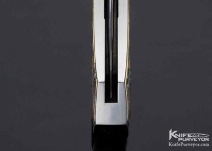 Tim Herman Custom Knife Jon Robyn Engraved with 24Kt Gold Inlays "King Tut" with Tahitian Black Lip Pearl Shell Inlay Lockback - Image 7