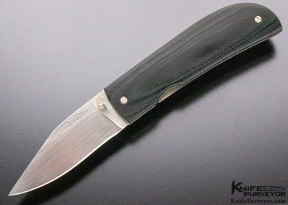 A.T. Barr Custom Knife "Utility" Black G-10 Linerlock - Image 2