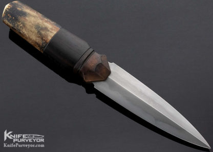 Anders Hogstrom Custom Knife Mammoth, Ebony and Bronze Ceremonial Dagger - Image 3