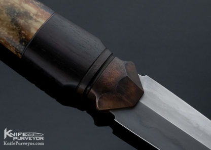 Anders Hogstrom Custom Knife Mammoth, Ebony and Bronze Ceremonial Dagger