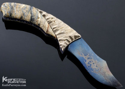 Arthur Whale Custom Knife Mokume & Mosaic Damascus Linerlock - Image 4