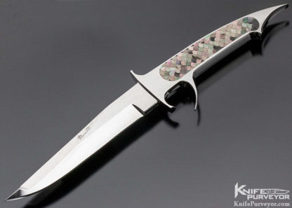 Charlie Bennica Custom Knife Integral New Squale with Fish Scale Inlays 9797