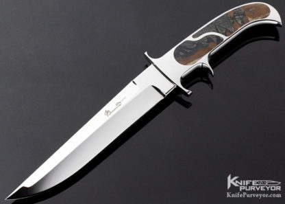 Charly Bennica Custom Knife Picasso Marble Subhilt 10241 Open