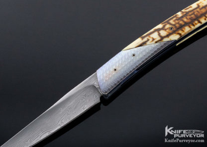 Des Horn Custom Knife Outer Bark Mammoth Front Flipper - Image 6