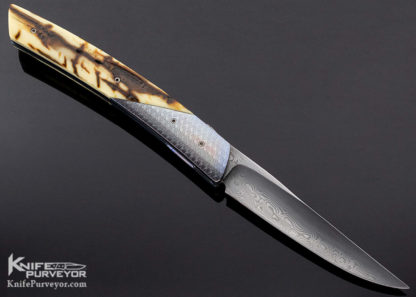 Des Horn Custom Knife Outer Bark Mammoth Front Flipper - Image 4