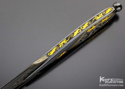 Dr. Fred Carter Custom Knife 24 Kt Gold Inlaid Lizard Dagger - Image 4