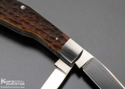 Eugene Shadley Custom Knife Bent Gunstock Jigged Bone - Image 5