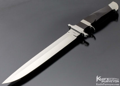 Fabrizio Silvestrelli Custom Knife  Burgundy Micarta Jumbo Subhilt Fighter - Image 5