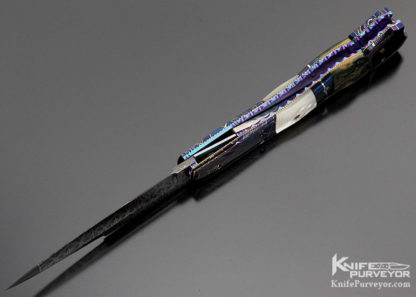 Frank Potter Custom Knife Mammoth and Mother of Pearl Auto - Image 7