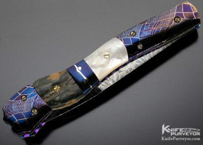 Frank Potter Custom Knife Mammoth and Mother of Pearl Auto - Image 3