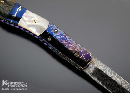 Frank Potter Custom Knife Mammoth and Mother of Pearl Auto - Image 4