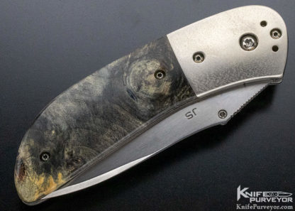 Michael Vagnino Custom Knife Buckeye Burl Journeyman Smith Linerlock - Image 6