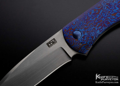 Michael Vagnino Custom Knife "Velox" Timascus Framelock Flipper