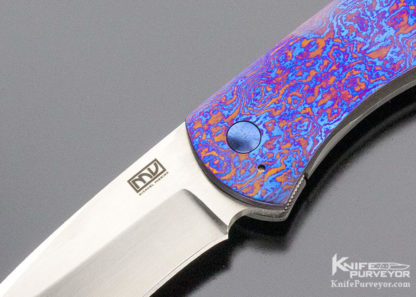 Michael Vagnino Custom Knife "Velox" Timascus Framelock Flipper - Image 6