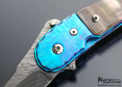 Mike Franklin Custom Knife Black Lip & Damascus Linerlock - Image 6