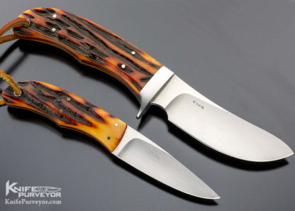 Ralph Smith Custom Knife Pair of Jigged Bone Hunter's Set - Image 4