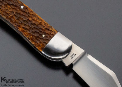 Reese Bose Custom Knife 3 Blade Jigged Bone Sowbelly Slip Joint - Image 5