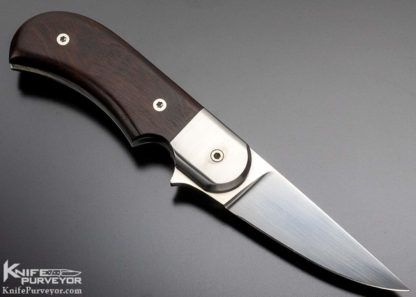 Ron Richard Custom Knife #1 Rosewood Deadbolt Button Lock - Image 4